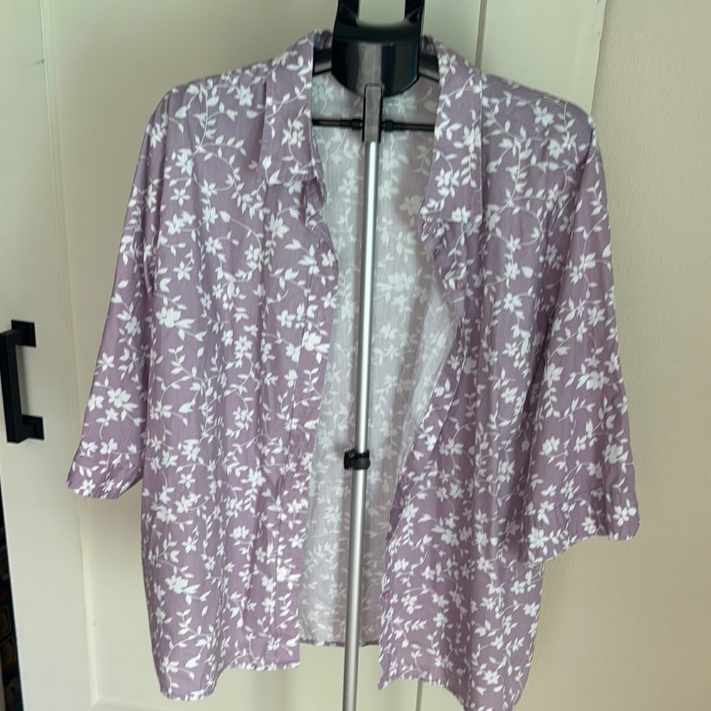 American Sweetheart Lavender Floral Blouse